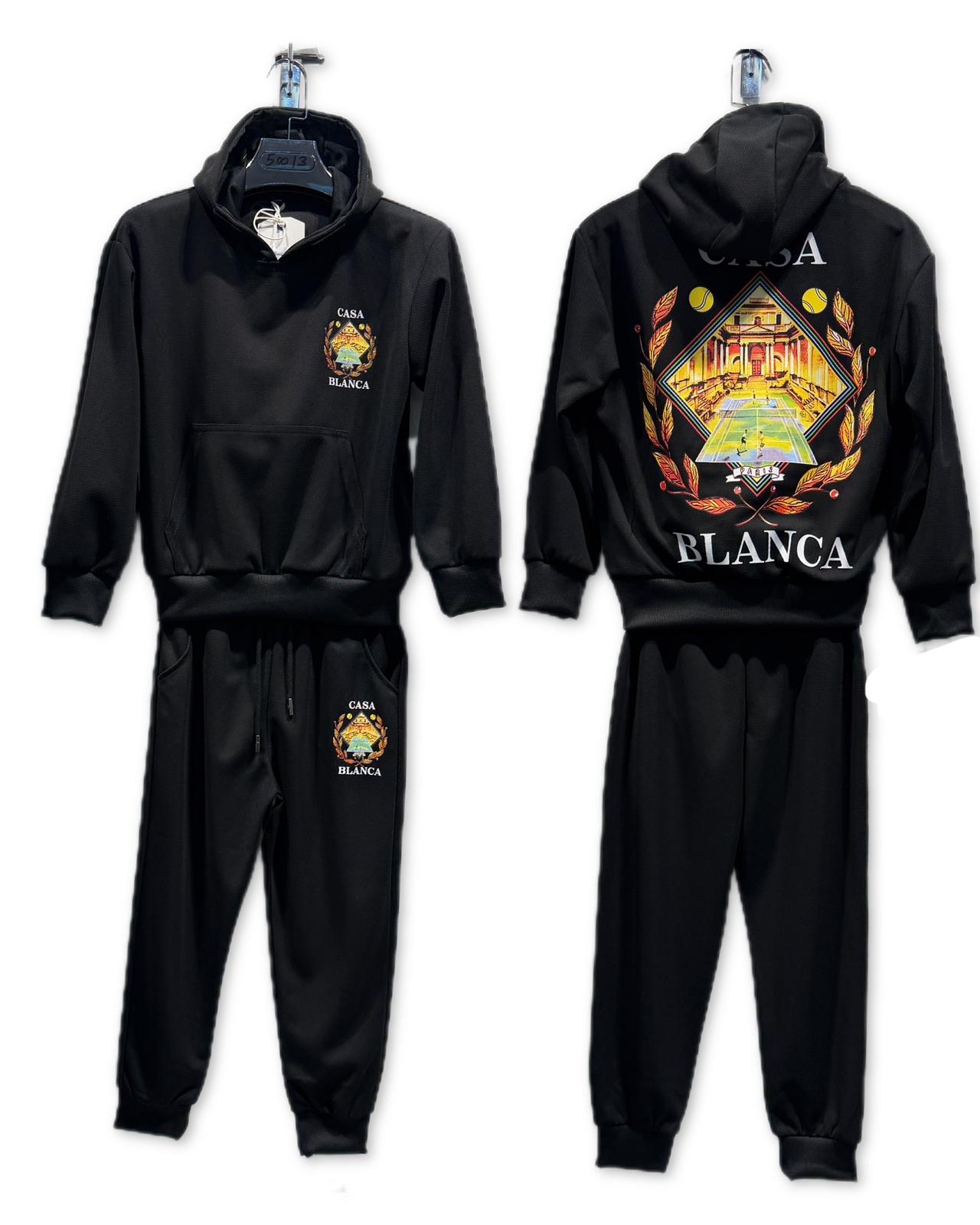 Ensemble jogging enfant capuche imprimé Casa- Lot de 6 Pièces (Tailles 4 à 14 ans)
