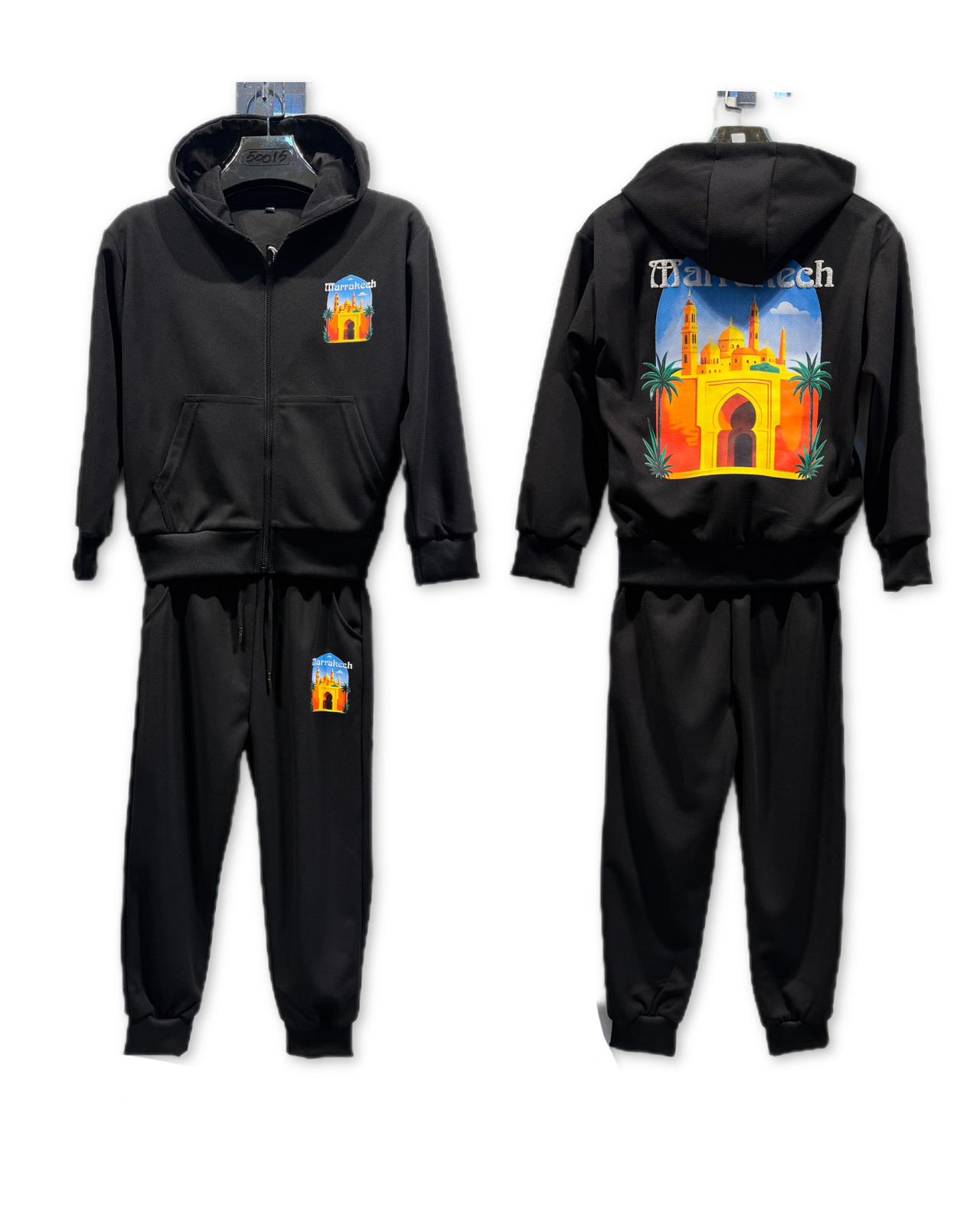 Ensemble garçon jogging imprimé Marrakech – Veste + pantalon – Lot de 6 Pièces (Tailles 4 à 14 ans)