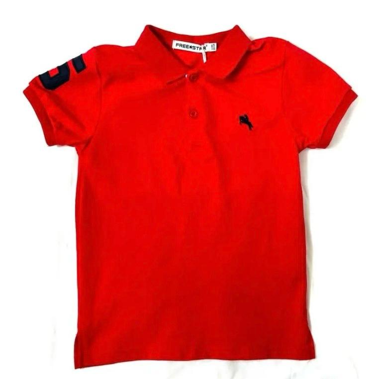 Polo enfant manches courtes avec col classique et broderie – Lot de 6 Pièces (Tailles 4 à 14 ans)