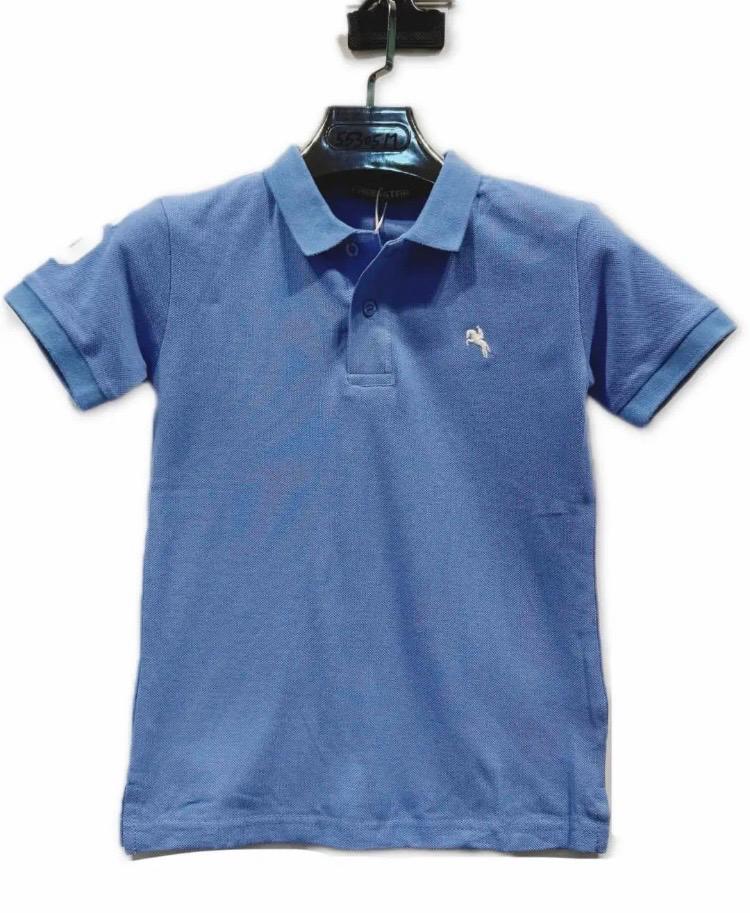 Polo enfant manches courtes avec col classique et broderie – Lot de 6 Pièces (Tailles 4 à 14 ans)