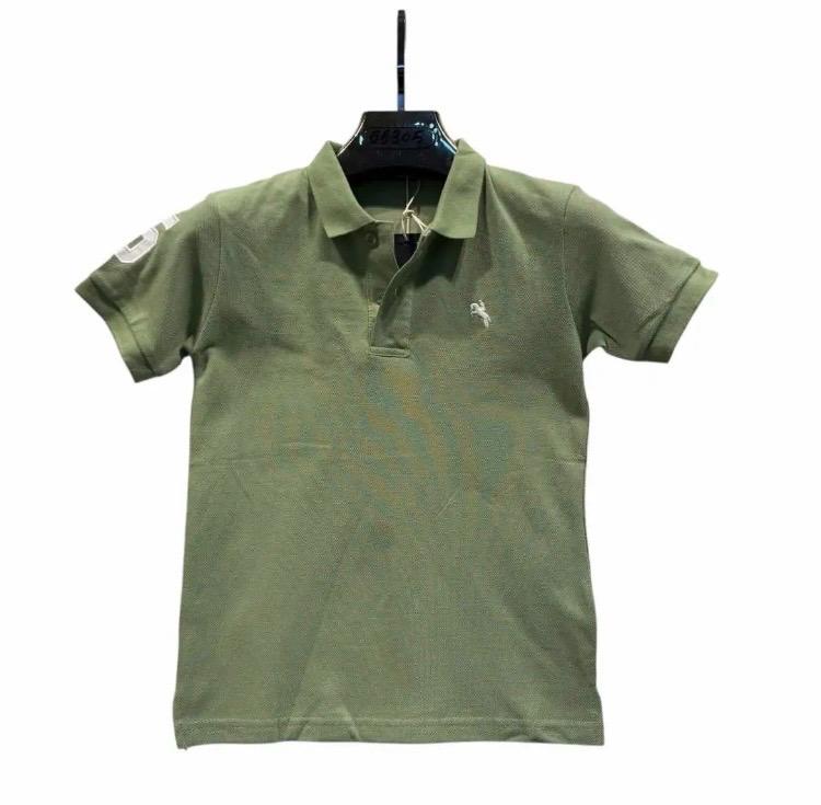 Polo enfant manches courtes avec col classique et broderie – Lot de 6 Pièces (Tailles 4 à 14 ans)