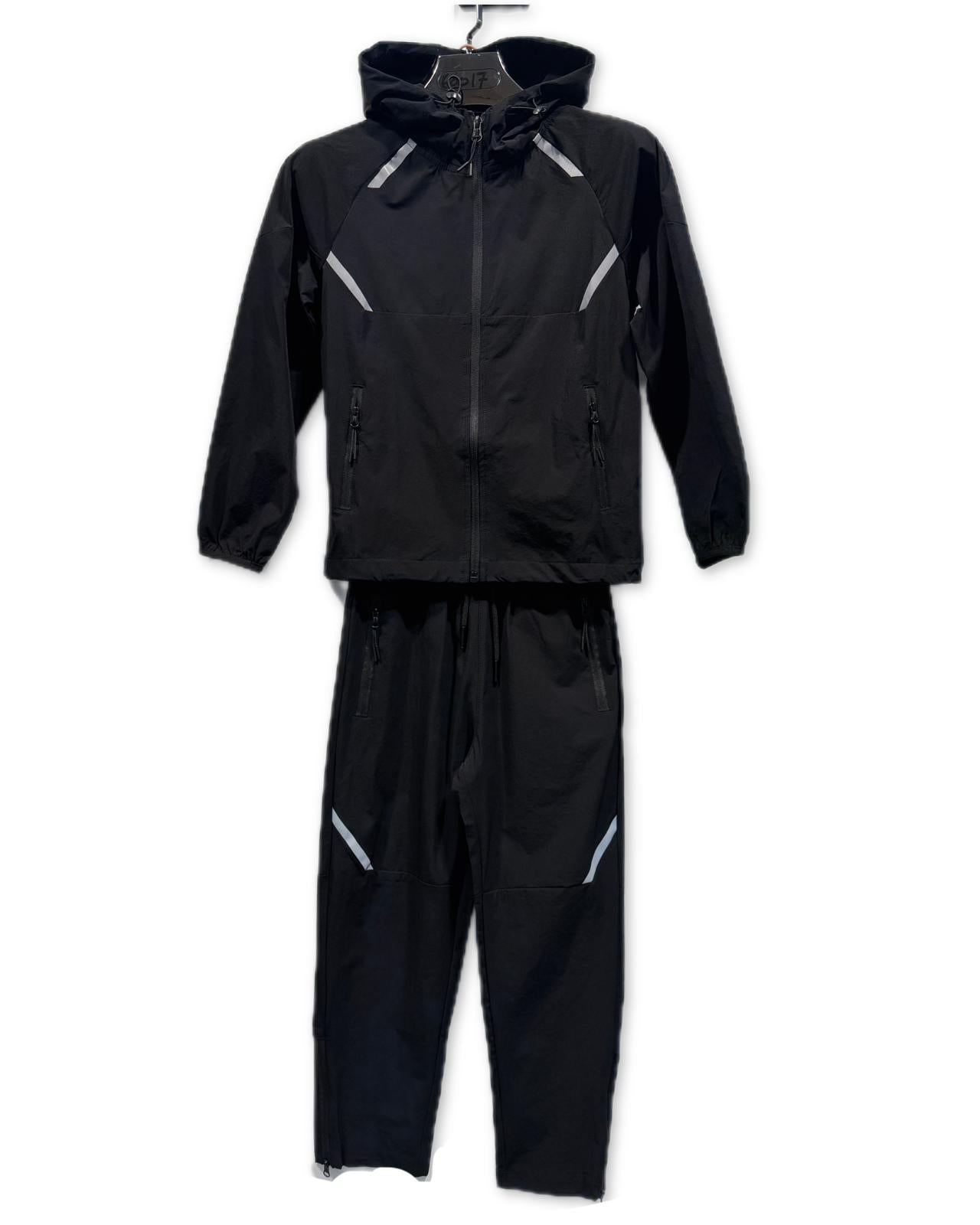 Ensemble garçon sport coupe-vent – Veste zippée capuche + pantalon –  Lot de 6 Pièces (Tailles 4 à 14 ans)
