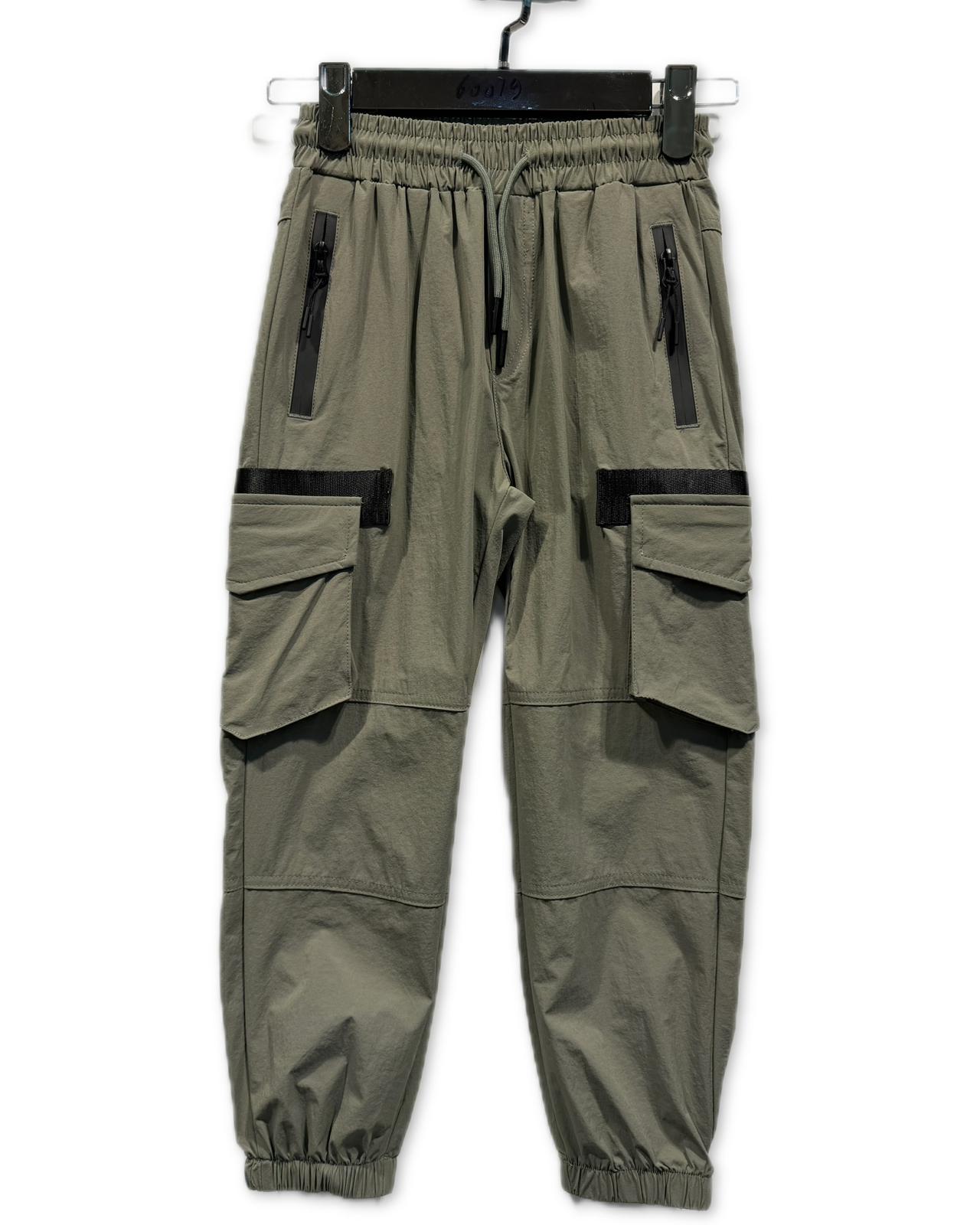 Pantalon garçon cargo avec poches multiples et zips –Lot de 6 Pièces (Tailles 4 à 14 ans)