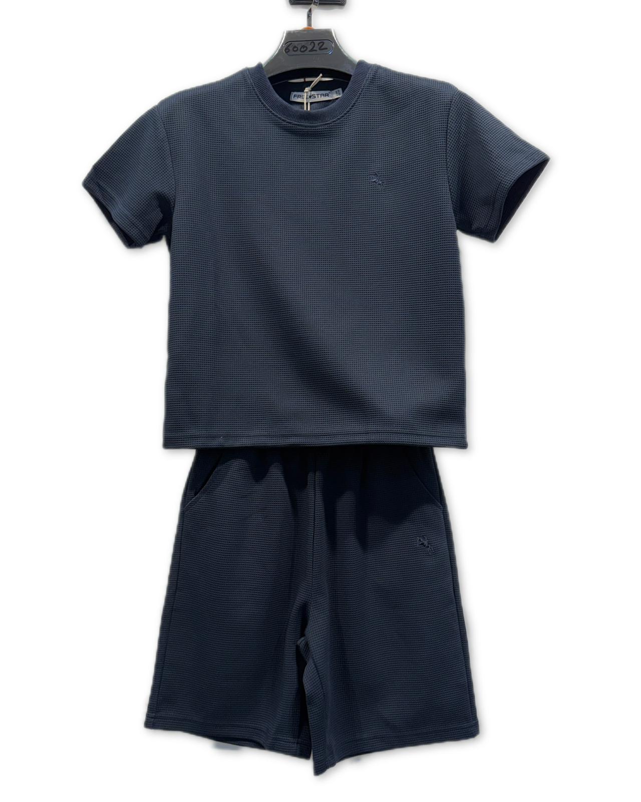Ensemble garçon t-shirt et short beige –  Lot de 6 Pièces (Tailles 4 à 14 ans)