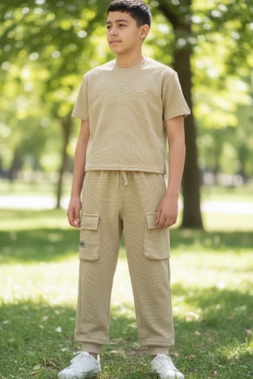 Ensemble jogging enfant capuche imprimé sport- Lot de 6 Pièces (Tailles 4 à 14 ans)