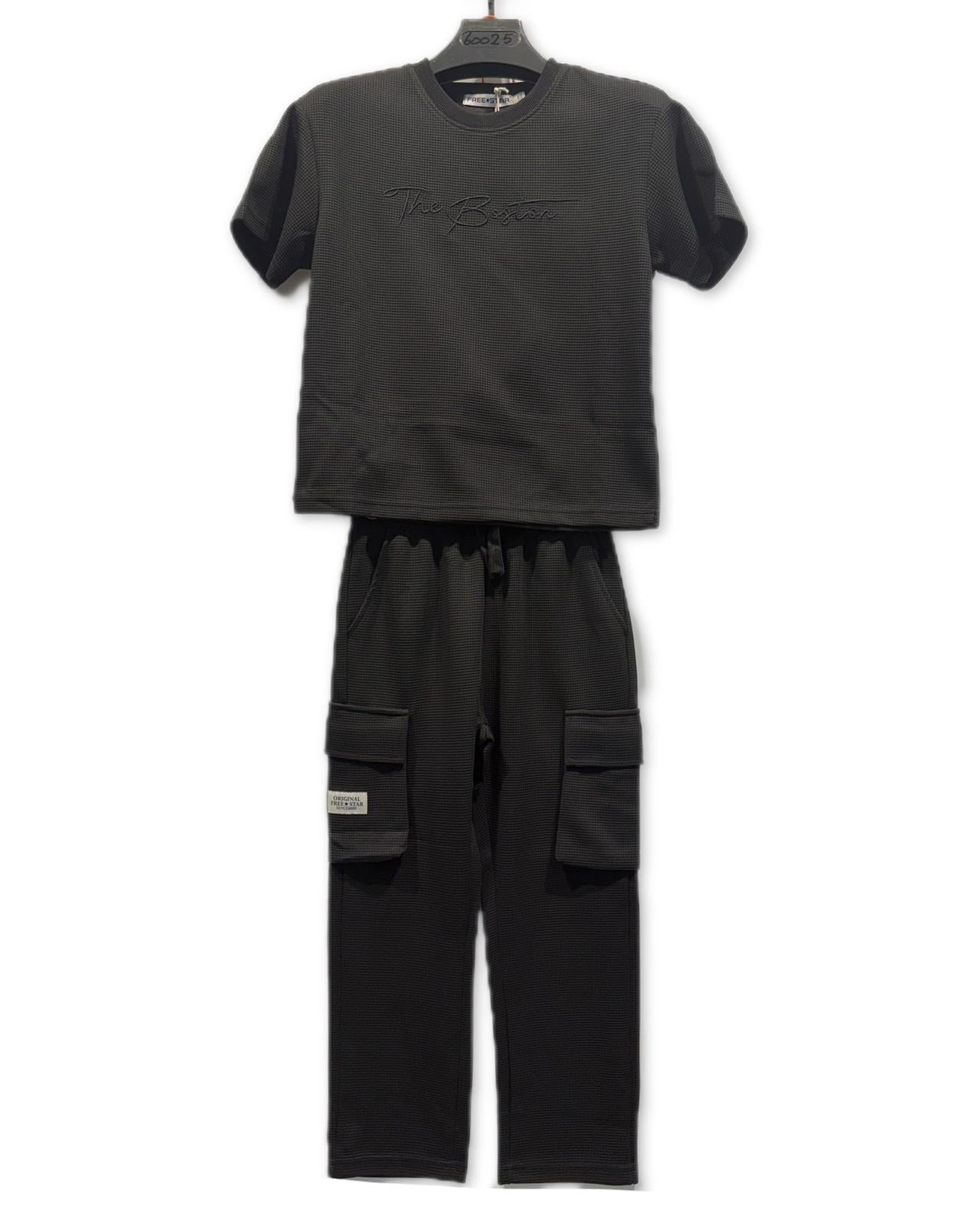 Ensemble jogging enfant capuche imprimé sport- Lot de 6 Pièces (Tailles 4 à 14 ans)