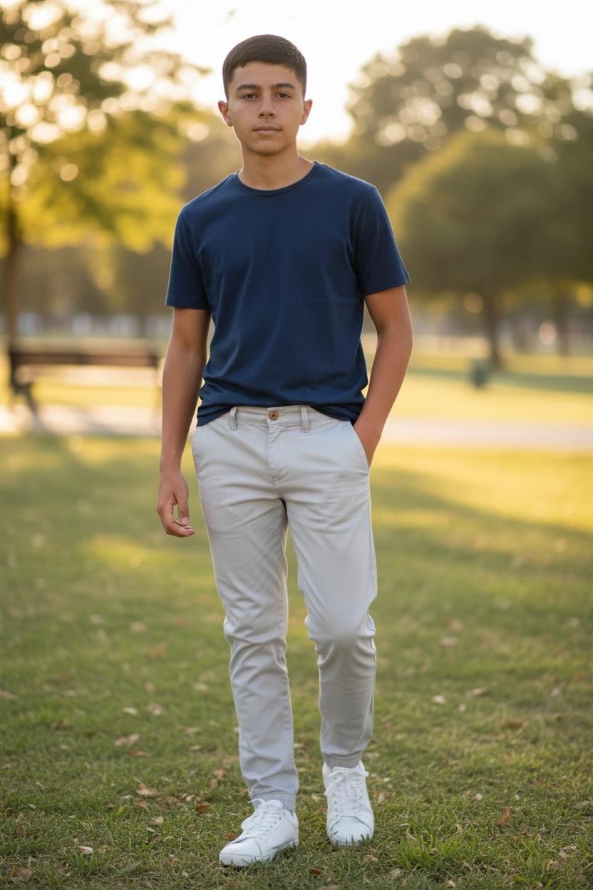 Pantalon garçon coupe droite –  Lot de 6 Pièces (Tailles 4 à 14 ans)