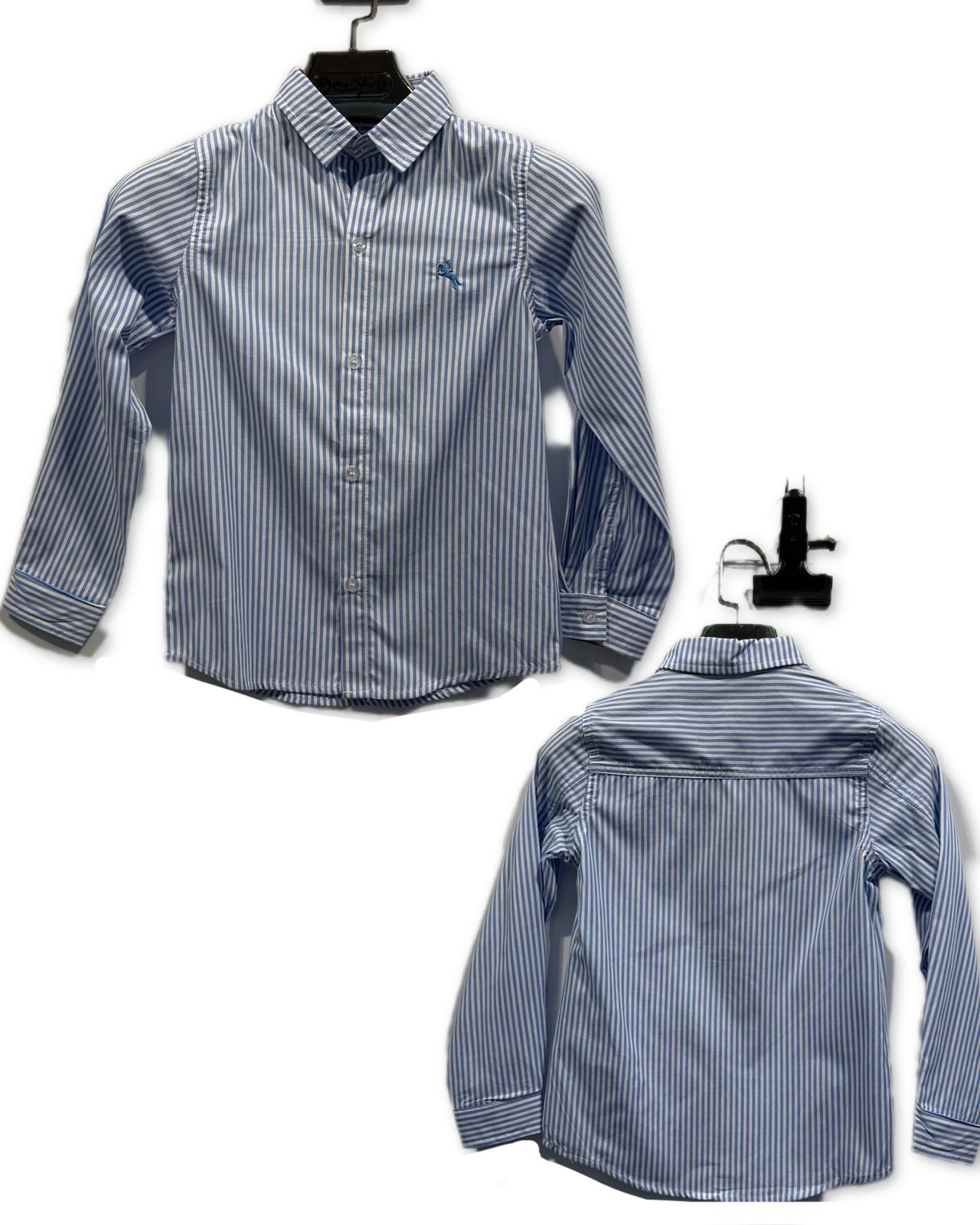 Chemise enfant manches longues coupe classique – Pack 6 pièces tailles 4 à 14 ans