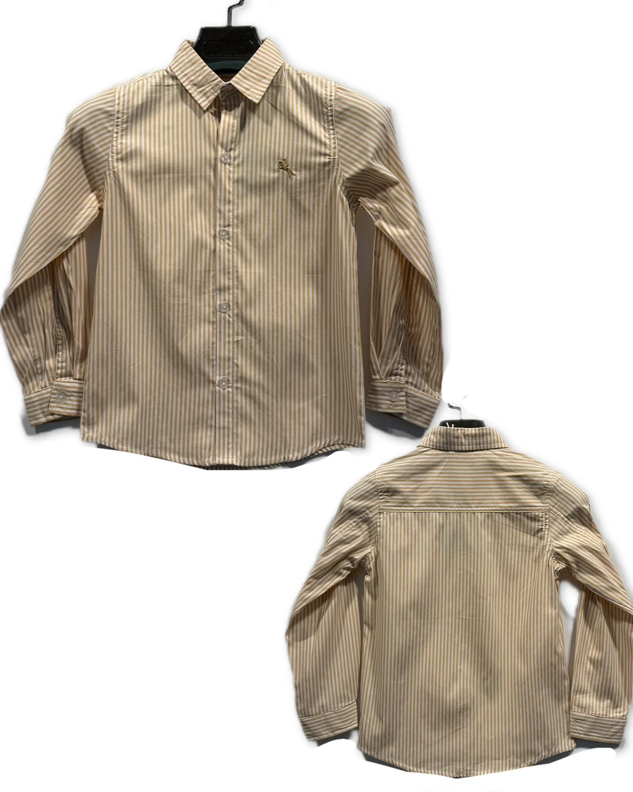 Chemise enfant manches longues coupe classique – Pack 6 pièces tailles 4 à 14 ans
