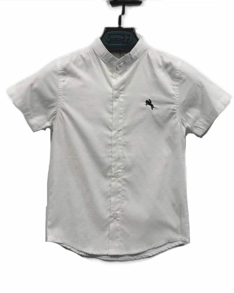Ensemble garçon chemise à pois avec col officier et short assorti – Lot de 6 Pièces (Tailles 4 à 14 ans)