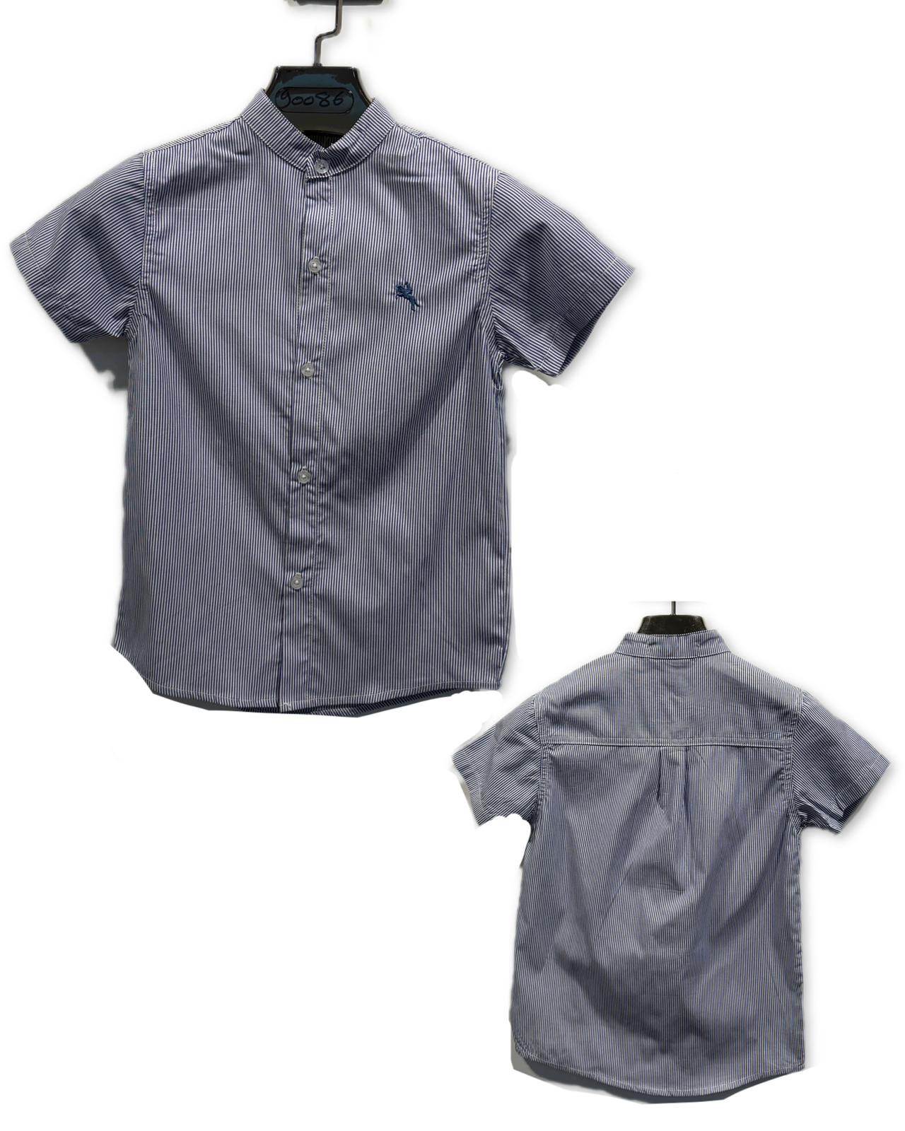 Ensemble garçon chemise manches courtes à rayures et short – Lot de 6 Pièces (Tailles 4 à 14 ans)