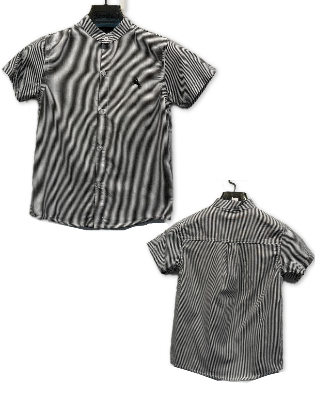 Ensemble garçon chemise manches courtes à rayures et short – Lot de 6 Pièces (Tailles 4 à 14 ans)